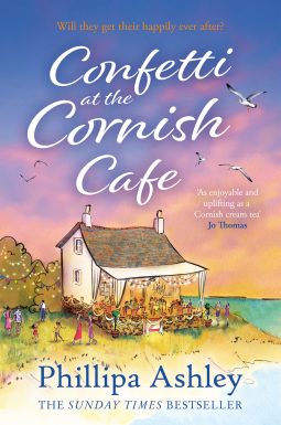 book cover for Confetti at the Cornish Café