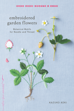book cover for Embroidered Garden Flowers