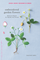 book cover for Embroidered Garden Flowers