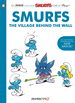 book cover for The Smurfs: The Village Behind the Wall