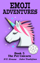 book cover for Emoji Adventures Book 5: The Pet Unicorn