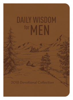 book cover for Daily Wisdom for Men 2018 Devotional Collection