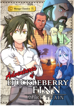 book cover for Manga Classics: The Adventures of Huckleberry Finn
