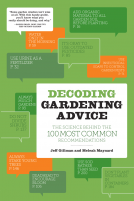 book cover for Decoding Gardening Advice