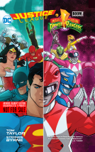 book cover for Justice League/Power Rangers