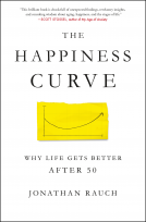 book cover for The Happiness Curve