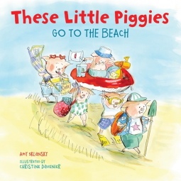 book cover for These Little Piggies Go to the Beach