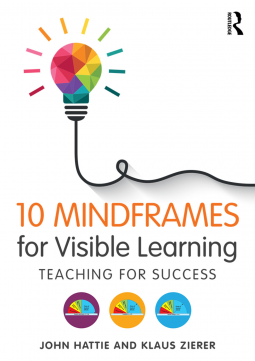 book cover for 10 Mindframes for Visible Learning