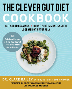 book cover for The Clever Gut Diet Cookbook