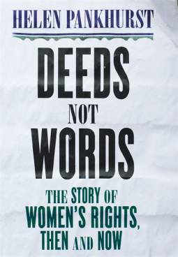 book cover for Deeds Not Words