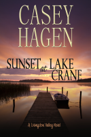 book cover for Sunset at Lake Crane