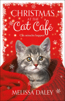 book cover for Christmas at the Cat Café