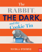 book cover for The Rabbit, the Dark, and the Cookie Tin