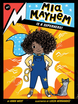 book cover for Mia Mayhem Is a Superhero!