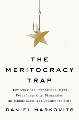 book cover for The Meritocracy Trap