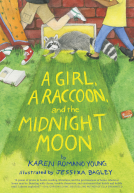 book cover for A Girl, a Raccoon, and the Midnight Moon