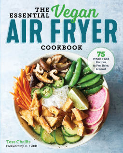 book cover for The Essential Vegan Air Fryer Cookbook