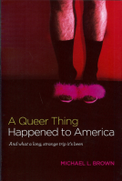 book cover for A Queer Thing Happened to America