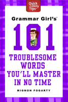 book cover for Grammar Girl's 101 Troublesome Words You'll Master in No Time