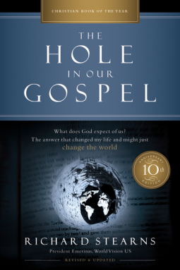 book cover for The Hole in Our Gospel 10th Anniversary Edition