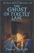 book cover for The Ghost on Firefly Lane, A Pekin Dewlap Mystery