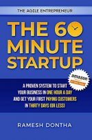 book cover for The 60 Minute Startup: A Proven System to Start Your Business in 1 Hour a Day and Get Your First Paying Customers in 30 Days (or Less)