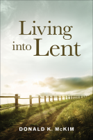 book cover for Living into Lent