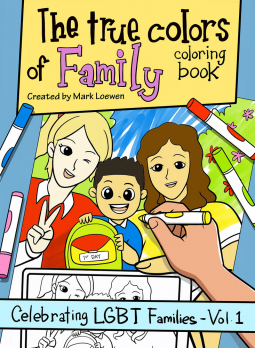 book cover for The True Colors of Family Coloring Book