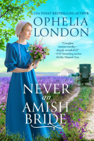 book cover for Never an Amish Bride