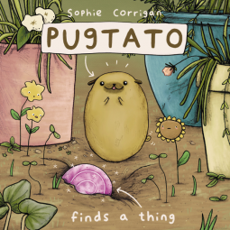 book cover for Pugtato Finds a Thing