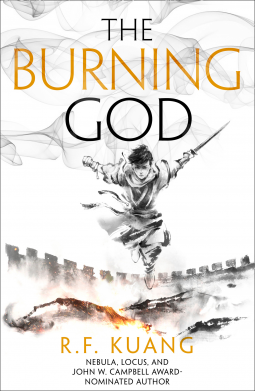 book cover for The Burning God