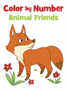 book cover for Color By Number Animal Friends