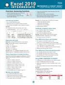 book cover for Excel 2019 Intermediate Reference and Cheat Sheet