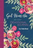 book cover for God Hears Her 40-Day Devotional Journal