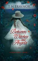 book cover for Between Witches & Angels