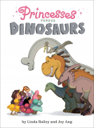 book cover for Princesses Versus Dinosaurs