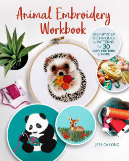 book cover for Animal Embroidery Workbook