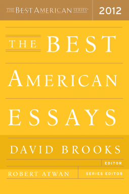 book cover for The Best American Essays 2012