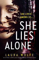 book cover for She Lies Alone