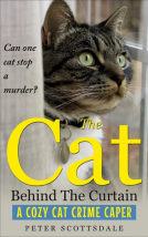 book cover for The Cat Behind The Curtain