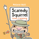 book cover for Scaredy Squirrel Goes Camping