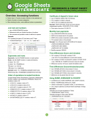 book cover for Google Sheets Intermediate Reference and Cheat Sheet