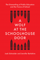 book cover for A Wolf at the Schoolhouse Door