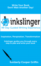 book cover for Inkslinger — 99-Day Guided Writing Experience