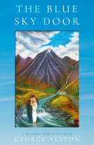 book cover for The Blue Sky Door