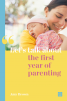 book cover for Let's talk about the first year of parenting