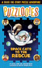 book cover for Puzzlooies! Space Cats to the Rescue