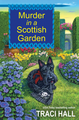 book cover for Murder in a Scottish Garden