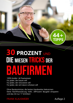 Buchcover für 30 Prozent und die miesen Tricks der Baufirmen