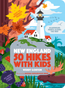 book cover for 50 Hikes with Kids New England